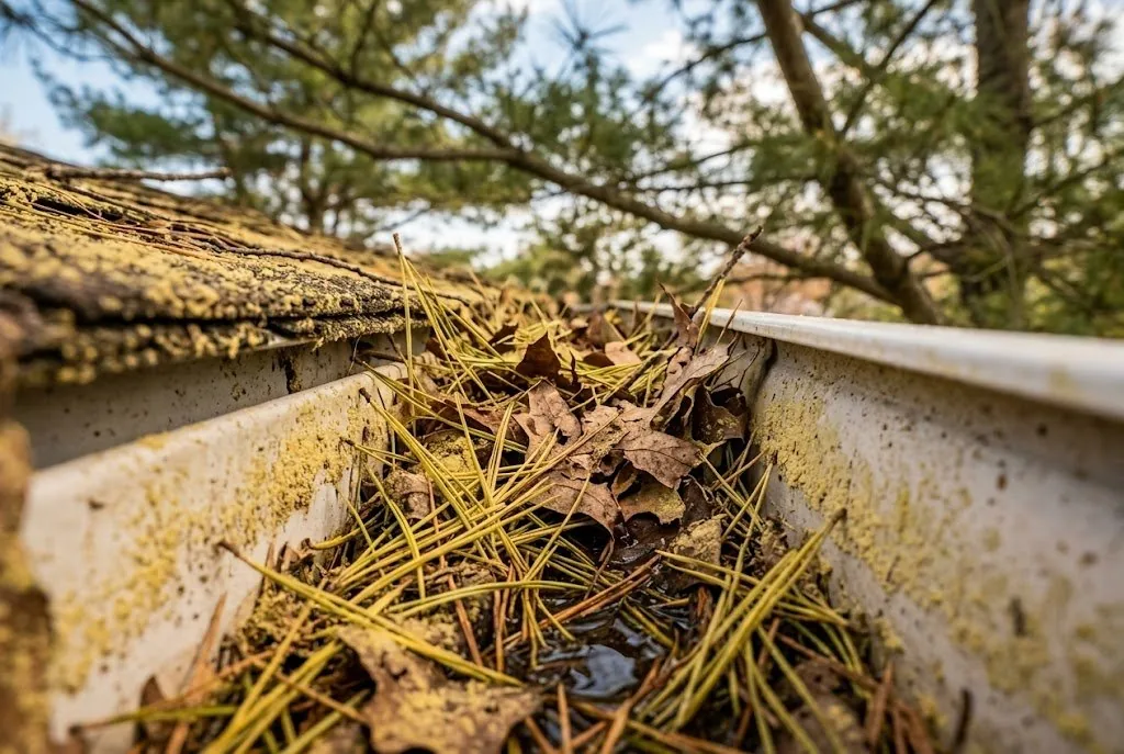 Pollen, Pine Needles, and Why Spring Buildup Hits NJ Gutters Hard