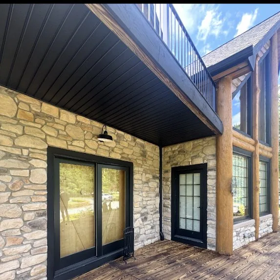 Black Soffit Install at JR's Cattle Ranch Millstone Township