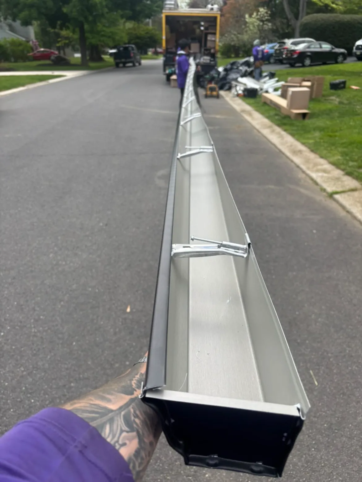 Millstone Township Install: Seamless Black Gutters, Roll-Formed Right in the Street