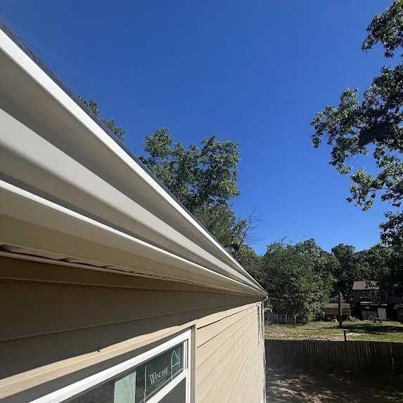 Fascia-to-gutter detail — tight, sealed, and weather-ready