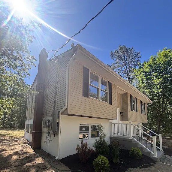 Fully renovated New Egypt NJ home with new 5-inch white K-style gutters