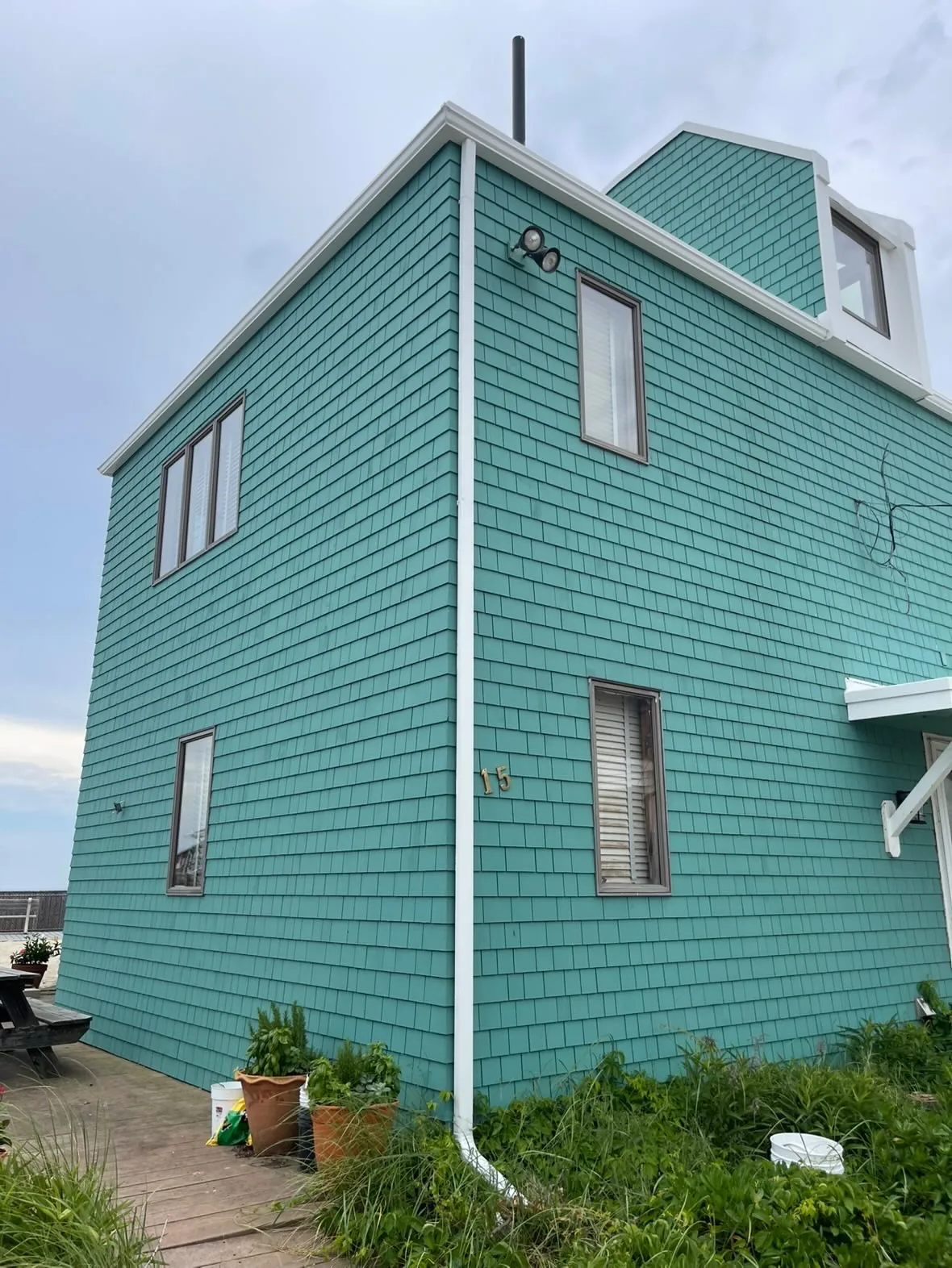 Point Pleasant Beach Gutter Install: 5-Inch White K-Style on a Custom Waterfront Home