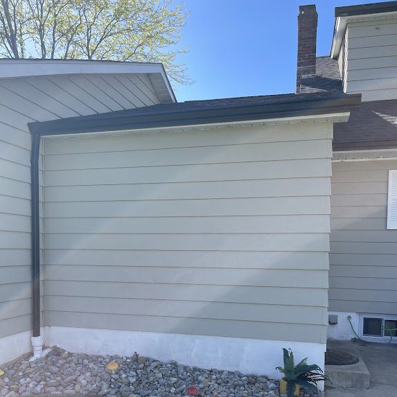 Spotswood NJ home — new 6-inch black K-style along the main roofline