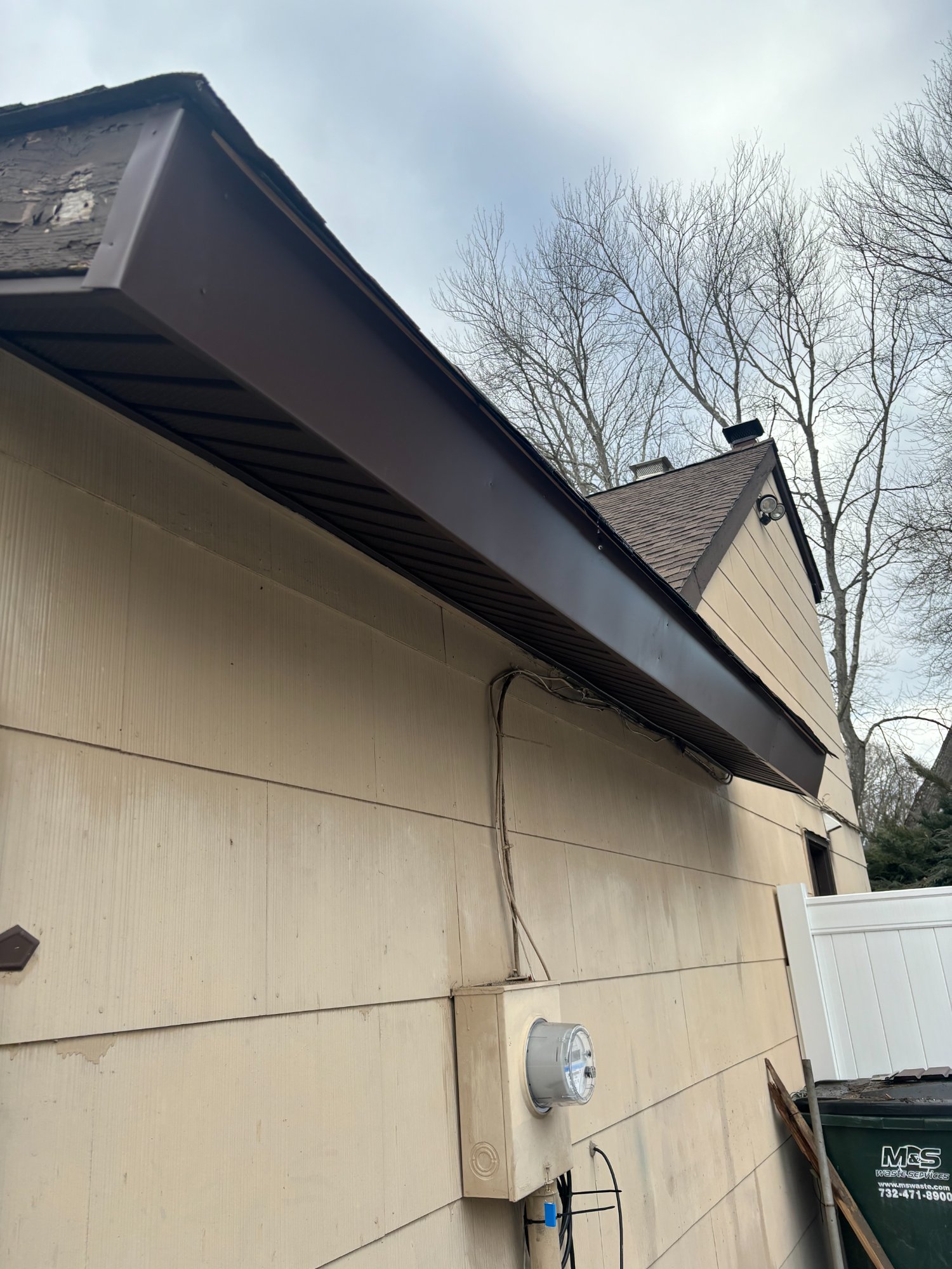 Dark fascia and gutter